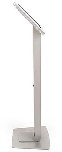Navigator Series iPad Pro Floor Stand & Enclosure w/ Lock & Power Supply - Silver - Image 5