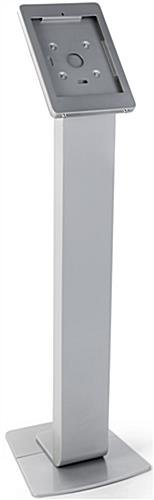 Navigator Series iPad Pro Floor Stand & Enclosure w/ Lock & Power Supply - Silver - Image 2