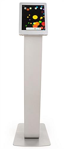 Navigator Series iPad Pro Floor Stand & Enclosure w/ Lock & Power Supply - Silver - Image 2