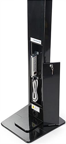 Navigator Series iPad Pro Floor Stand & Enclosure w/ Lock & Power Supply - Black - Image 6