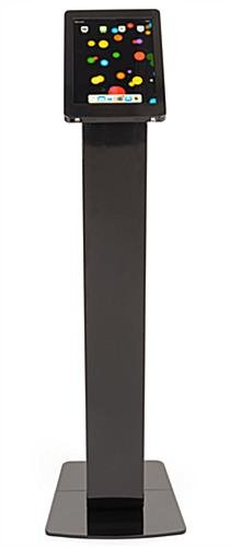 Navigator Series iPad Pro Floor Stand & Enclosure w/ Lock & Power Supply - Black - Image 2