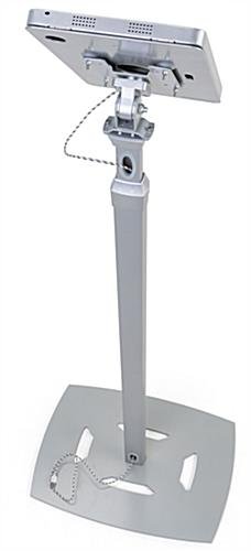Navigator Series iPad Pro Floor Stand & Height Adjustable Enclosure w/ Lock - Silver - Image 7