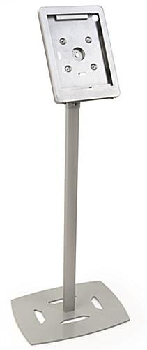 Navigator Series iPad Pro Floor Stand & Height Adjustable Enclosure w/ Lock - Silver - Image 8