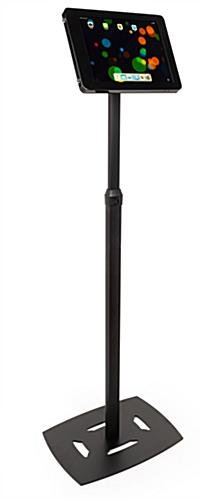 Navigator Series iPad Pro Floor Stand & Height Adjustable Enclosure w/ Lock - Black - Image 3
