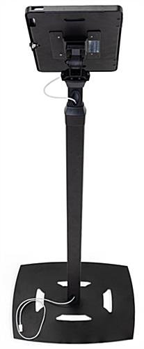Navigator Series iPad Pro Floor Stand & Height Adjustable Enclosure w/ Lock - Black - Image 7