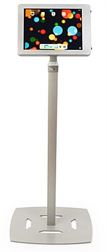 Navigator Series iPad Pro Floor Stand & Height Adjustable Enclosure w/ Lock - Silver - Image 2