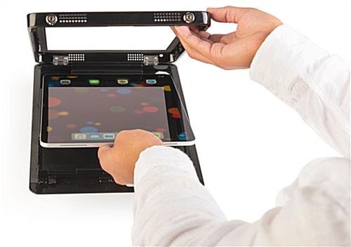 Navigator Series iPad Pro Wall Mount & Adjustable Enclosure w/ Lock - Black - Image 4