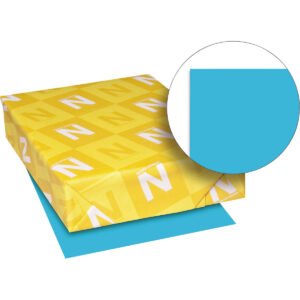 Neenah Astrobrights Colored Cardstock, 65 lb, Lunar Blue, 8-1/2" x 11", 1 Ream, 250 Sheets