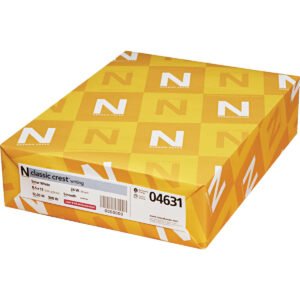 Neenah Classic Crest Writing Paper, 97 Bright, 24 lb, Solar White, 8-1/2" x 11", 1 Ream, 500 Sheets