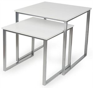 Nesting Tables, Square, Set of 2 - White