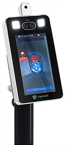 Non-Contact Body Temperature Scanner, Floor Standing w/ Adjustable Height - Black