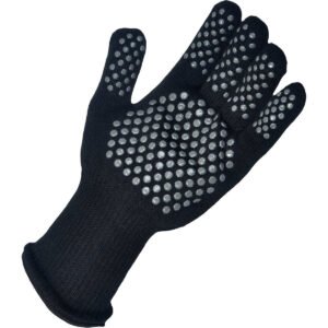 Nouvelle Legende Oven Gloves with Silicone, Non-Slip, Black, 2 pk