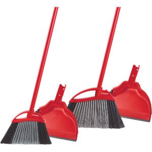 O-Cedar PowerCorner Angle Broom and Dust Pan Set