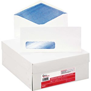 Office Impressions #10 Security Window Business Envelope, 24 lb, White, 500 ct