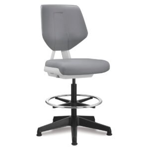 OfficeSource Alabaster Collection Armless Task Stool with Footring