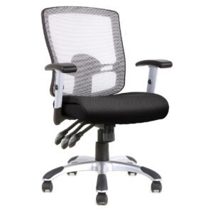OfficeSource | Artesa Collection | Mesh, 3 Paddle Task Chair with Chrome Base and Arms