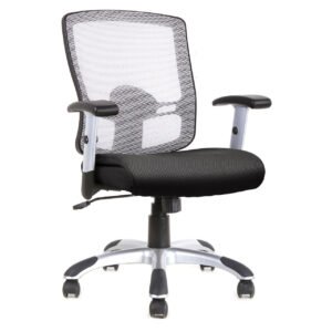 OfficeSource | Artesa Collection | Mesh, Basic Task Chair with Chrome Base and Arms