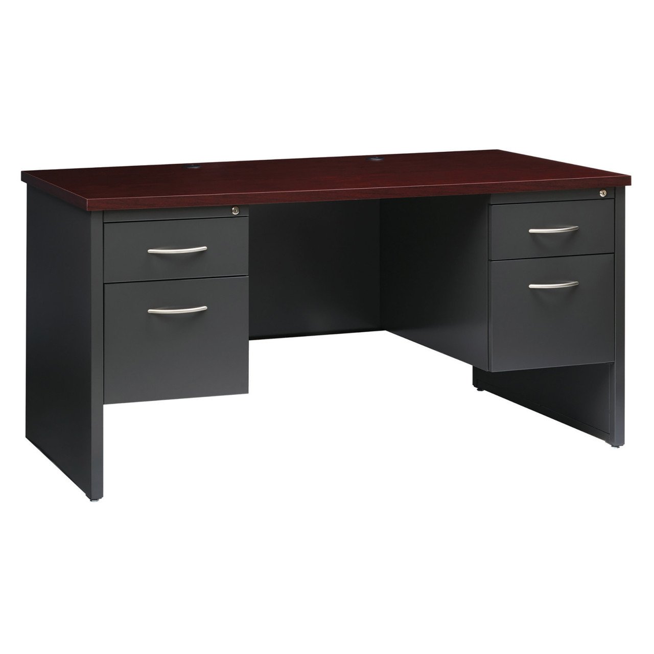 OfficeSource Bedford Collection Double Pedestal Credenza - 60"W x 24"D