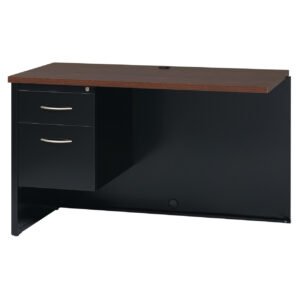 OfficeSource Bedford Collection Single Pedestal Modular Return - 48"W x 24"D