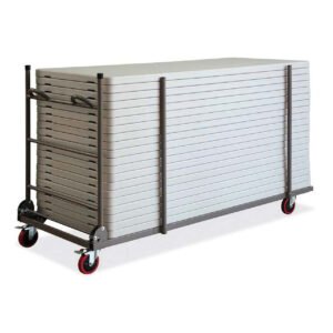 OfficeSource | Blow Molded Folding Tables | Rectangular Table Cart