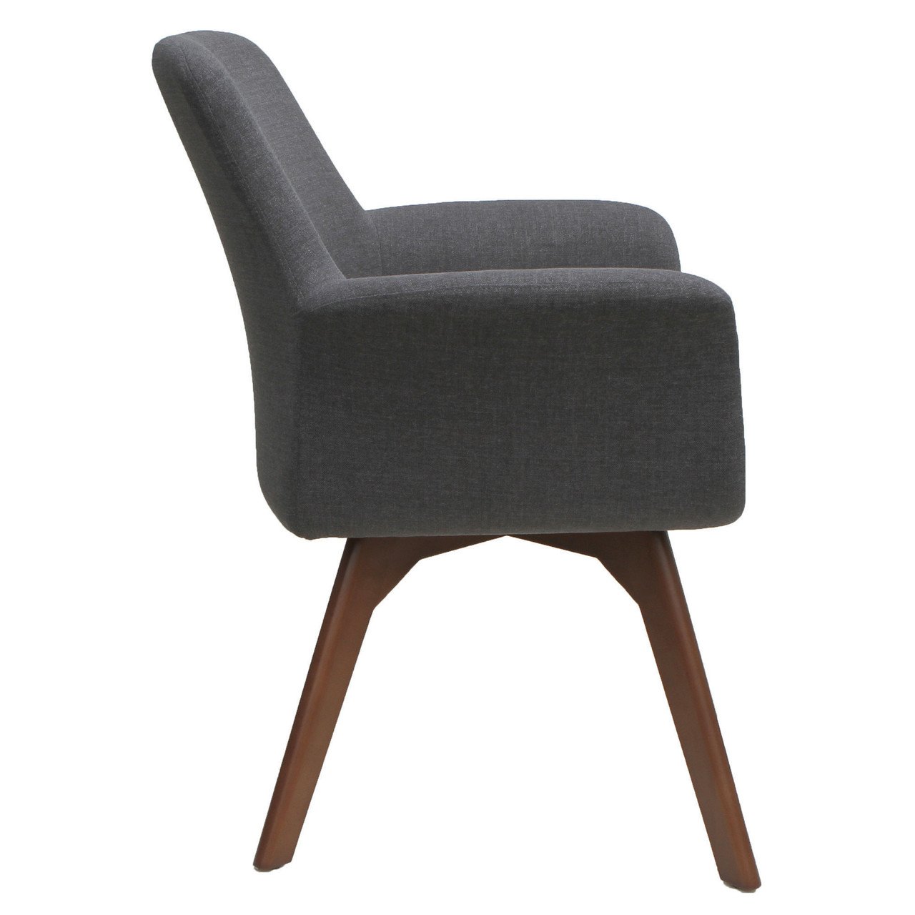 OfficeSource Bolster Collection Mid Back Guest Chair with Wood Leg Base - Image 2