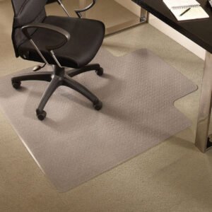 OfficeSource by ES Robbins Everlife Chair Mat for Medium Pile Carpet, 45" x 53" with Lip, Clear
