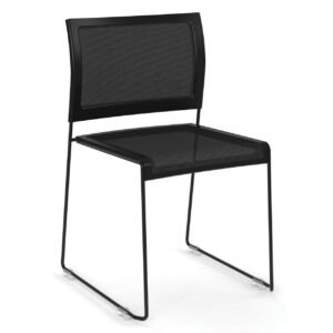 OfficeSource Color Stack Collection Mesh Stack Chair with Painted Frame