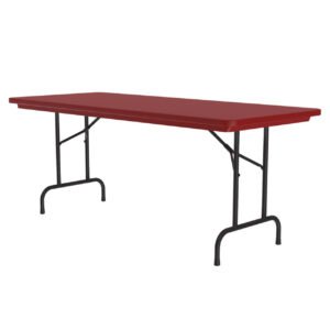 OfficeSource | Colorful Blow Mold Folding Tables | Fixed Height Blow Mold Table - 60" x 30"