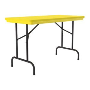 OfficeSource | Colorful Blow Mold Folding Tables | Fixed Height Blow Mold Table - 48" x 24"