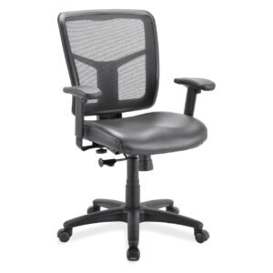 OfficeSource | CoolMesh Basic Collection | Task Chair with Arms and Black Frame 1