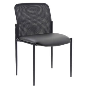 OfficeSource Crossway Collection Armless Side Chair with Black Frame 1