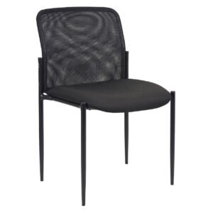 OfficeSource Crossway Collection Armless Side Chair with Black Frame