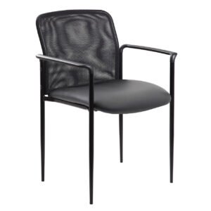 OfficeSource Crossway Collection Side Chair with Black Frame