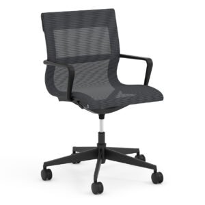 OfficeSource | Franklin Collection | Mesh Swivel Chair with Black Frame