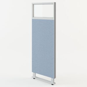 OfficeSource Fuse Collection Fabric and Tempered Crystal Panel - 24" x 67"