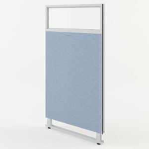 OfficeSource Fuse Collection Fabric and Tempered Crystal Panel - 36" x 67"