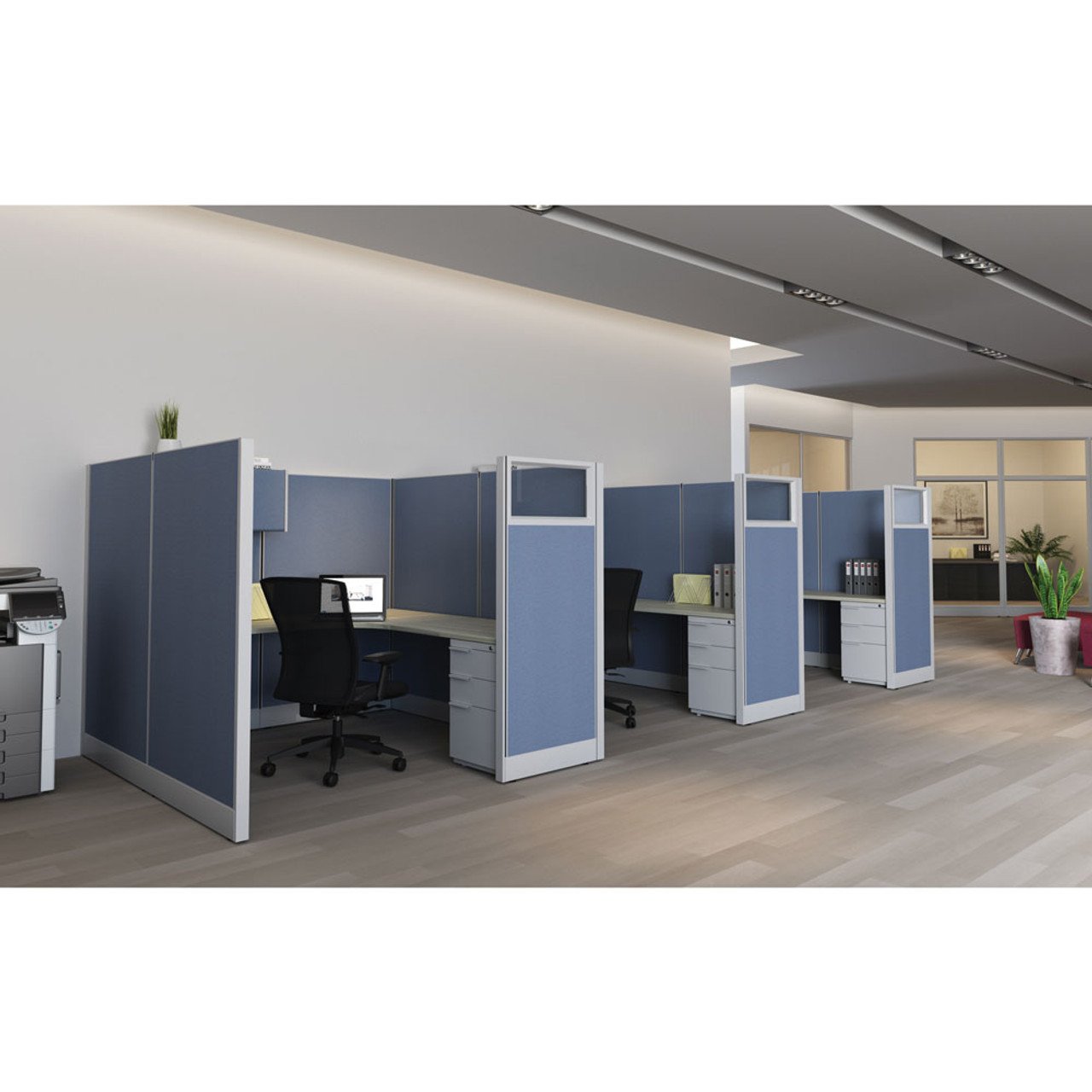 OfficeSource Fuse Collection Fabric Covered Panel - 30" x 67" - Image 2