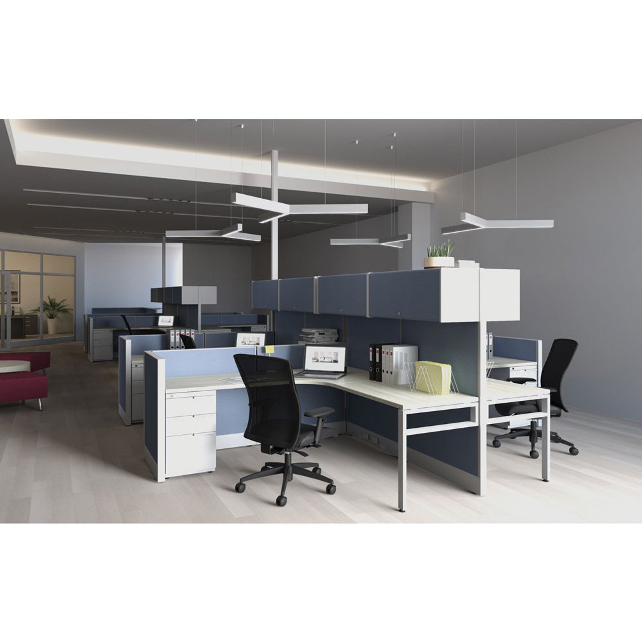 OfficeSource Fuse Collection Fabric Covered Panel - 36" x 67" - Image 3