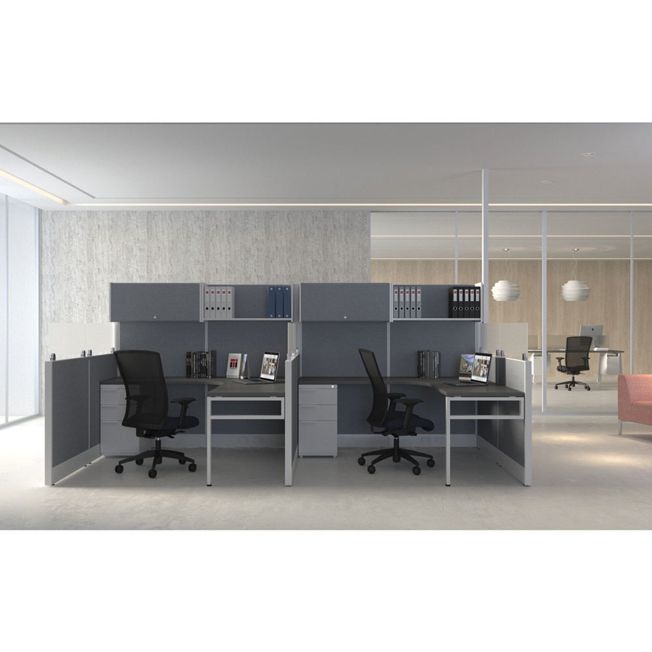 OfficeSource Fuse Collection Fabric Covered Panel - 36" x 67" - Image 4
