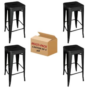 OfficeSource In-Or-Out Collection 30"H Backless Indoor/Outdoor Distressed Bar Stool