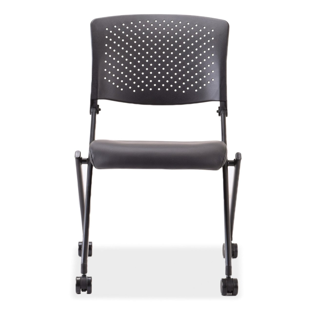 OfficeSource Julep Collection Armless Nesting Chair with Casters, Black Frame - Image 10