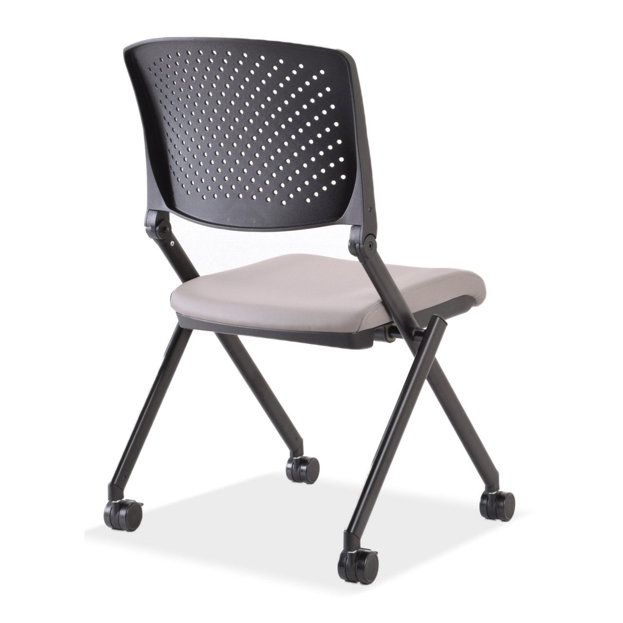 OfficeSource Julep Collection Armless Nesting Chair with Casters, Black Frame - Image 5