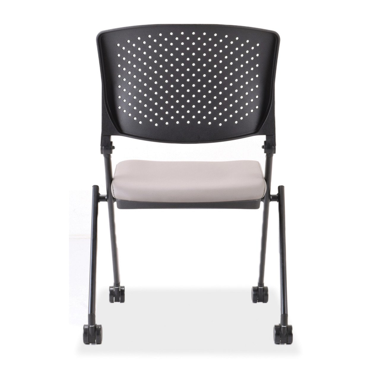 OfficeSource Julep Collection Armless Nesting Chair with Casters, Black Frame - Image 7