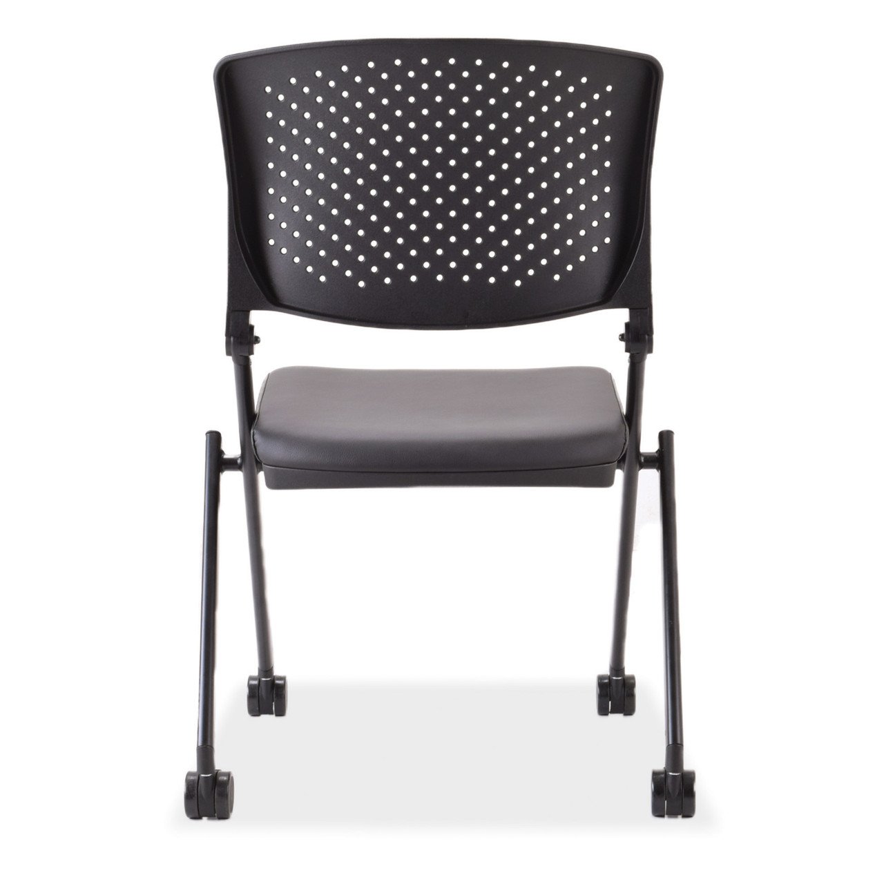OfficeSource Julep Collection Armless Nesting Chair with Casters, Black Frame - Image 8