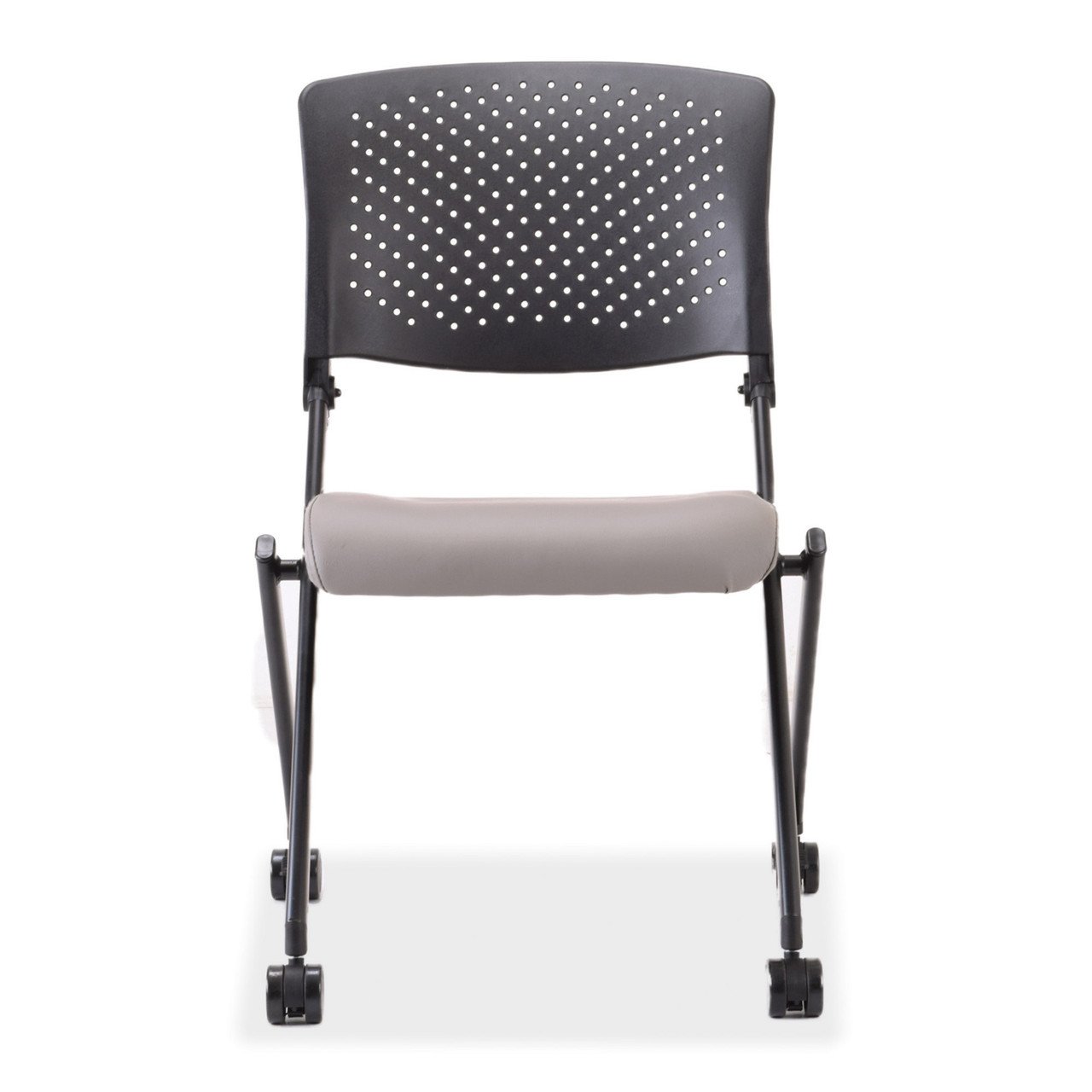 OfficeSource Julep Collection Armless Nesting Chair with Casters, Black Frame - Image 9