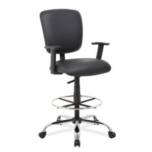 OfficeSource Medical Stools Task Stool with Footring and Chrome Base
