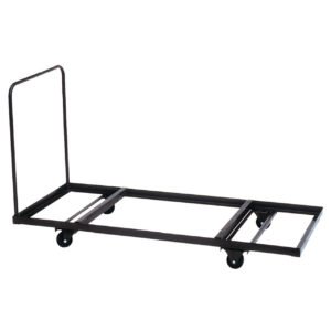 OfficeSource Melamine Folding Tables Flat Stacking Rectangular Table Truck 1