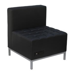 OfficeSource | Millennial Collection | Armless Chair with Power Outlet