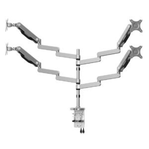 OfficeSource Monitor Arms Quad Monitor Arm- Silver