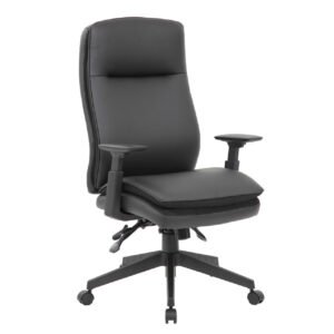 Executive High Back Chair w/ Adjustable Arms CaressoftPlus Upholstery